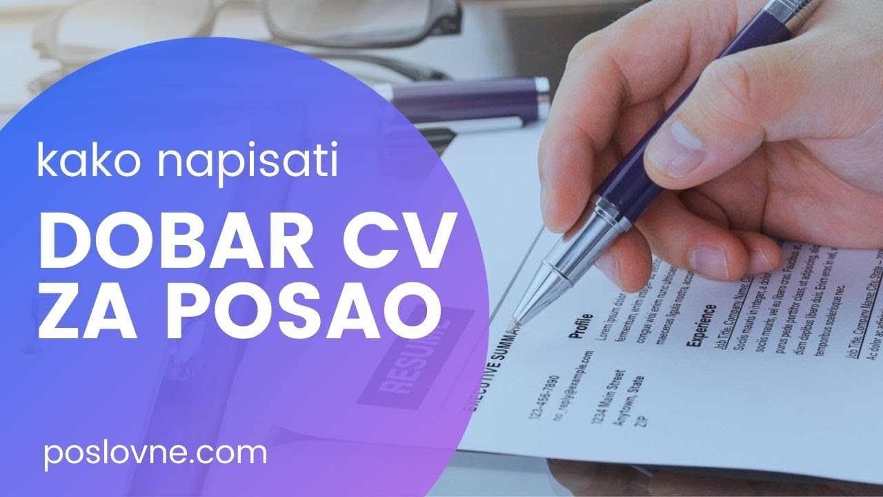 Primjer Kako Napisati Dobar Cv Z