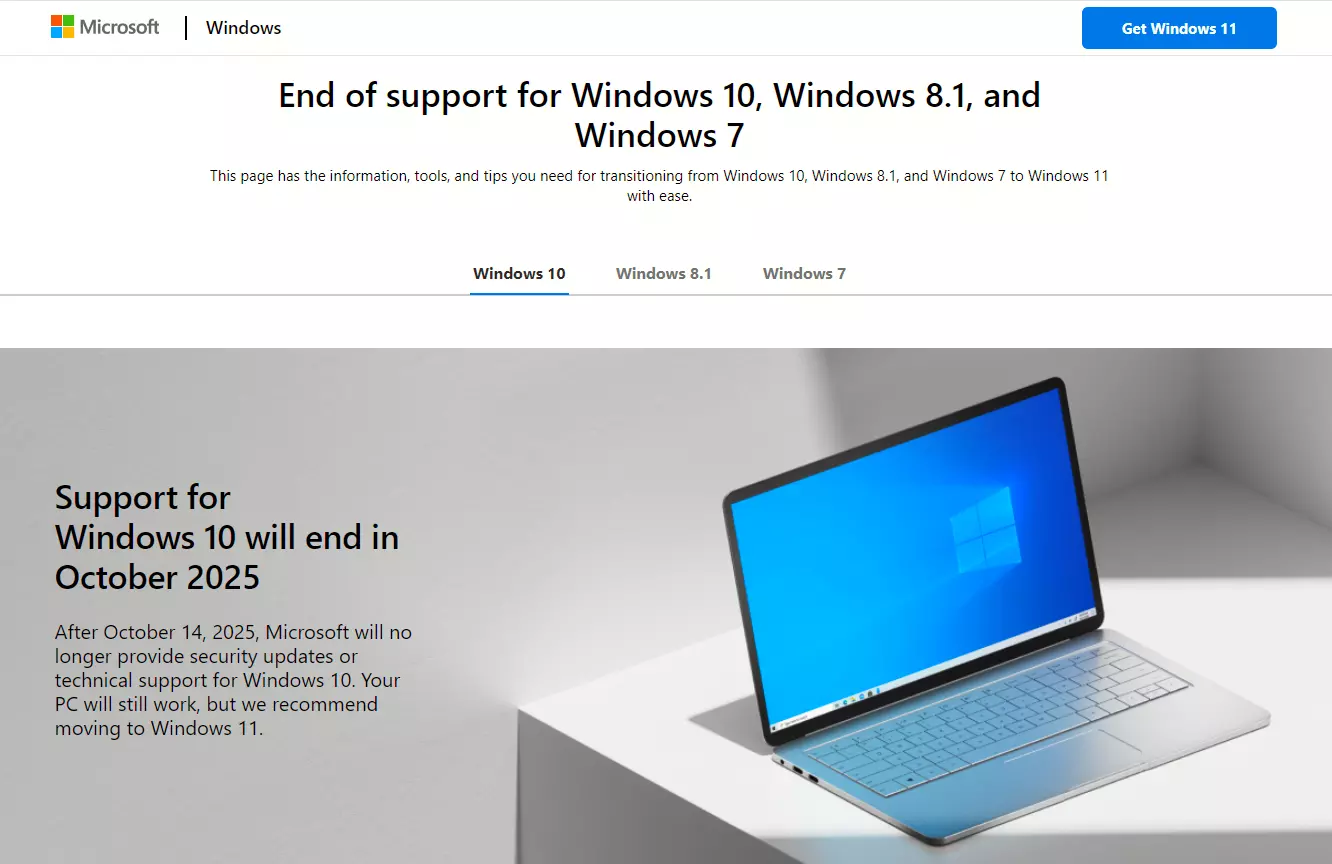 Windows 10 kraj podrške